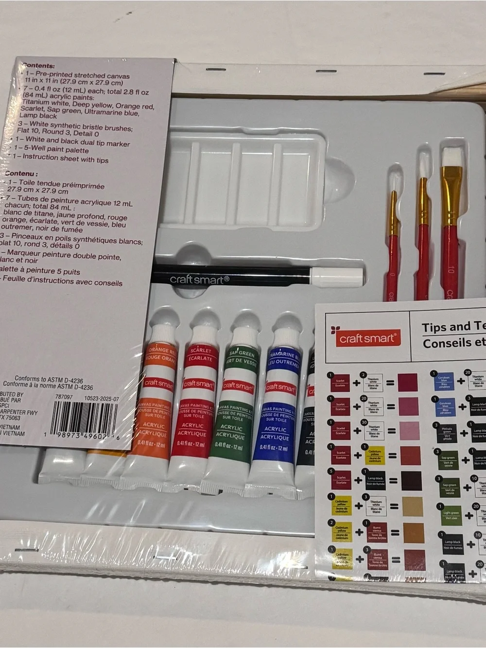 Santa Canvas Painting Kit - White